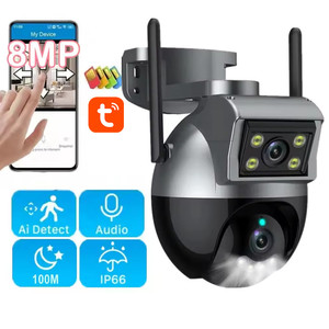 Tuya4KデュアルレンズWifiPTZカメラ屋外2ウェイオーディオワイヤレスCCTVセキュリティ監視カメラ自動追跡IPカムスマートライフ - Product Image 1