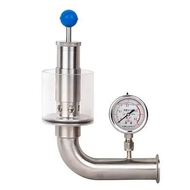 Stainless Steel Safety Air Pressure Relief Valve With Manometer