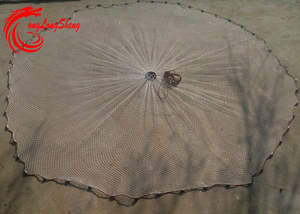 Rete da pesca a rete da lancio con coulisse a mano rete da lancio da 12 piedi - Product Image 3