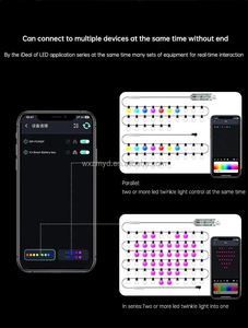 Bluetooth-Licht Außen Innen farbe LED-Lichterketten mit Remote-Bluetooth-App-Steuerung Twinkle Starry Led String Lights Bulb - Product Image 3