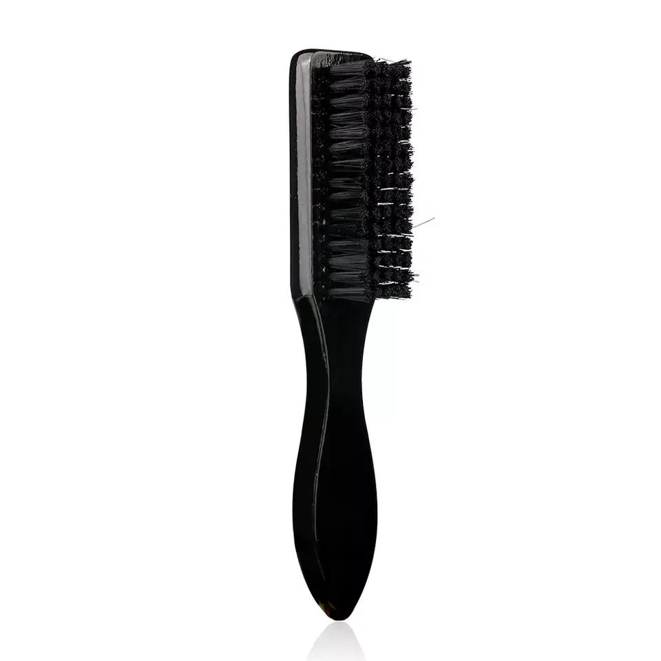 Cepillo de limpieza de barba con logotipo personalizable, mango de madera, limpieza suave del cuello, plumero de nailon para peluquero