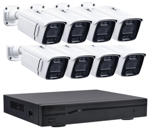 JideTech H.265 8 canales 5MP PoE sistema de cámara de seguridad detección humana al aire libre impermeable IP66 - Product Image 1