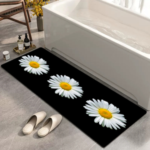 定制超细纤维浴室和马桶垫套装硅藻土变色免费样品浴室使用 - Product Image 1