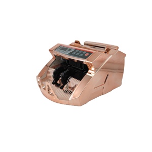 Minimáquina para contar billetes, detector de facturas, contador de notas falso, LED UV/MG, pintado en oro rosa, 2108 LED - Product Image 2