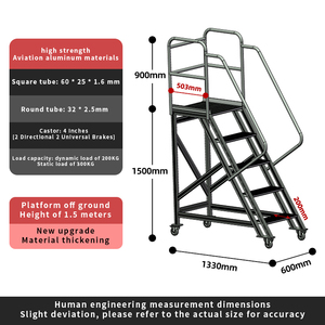 <strong>Platform</strong> Step Stairs Durable Ladder Aluminum Ladder With Handrail Walkways Ramp <strong>Systems</strong> Work <strong>Platforms</strong> Container <strong>Unloaded</strong> Ladder - Product Image 4