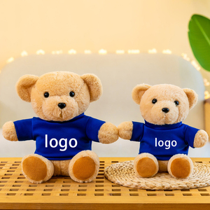 Üreticileri özel logo t-shirt ile 50 adet adedi peluş oyuncak oyuncak ayılar