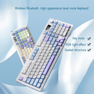 Teclados mecánicos inalámbricos para juegos Hot Swap Rgb Blue Tooth Keyboard Teclado recargable con cable con perillas multifunción - Product Image 3