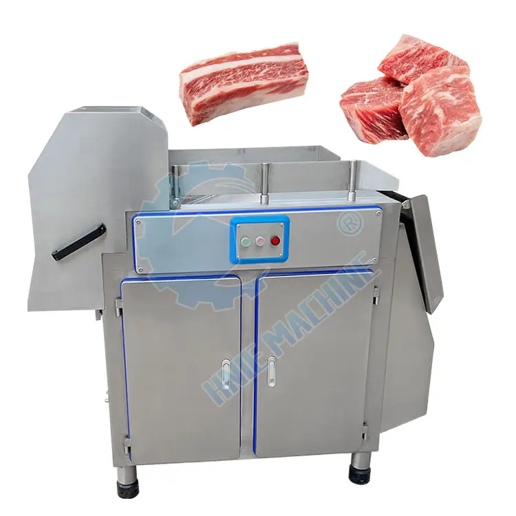 Pequeño bloque de carne fresca congelada Industrial, cortador de cubo de muslo de pollo, máquina de corte de dados de carne de cerdo