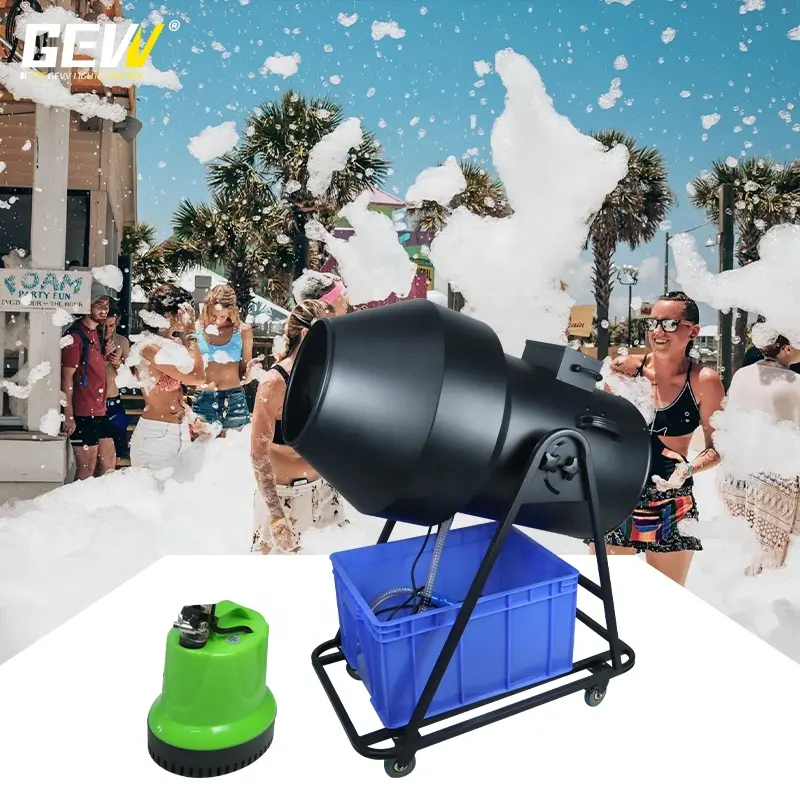 GEVV macchina portatile da 2500w macchina per schiuma a bolle a getto di cannone da neve per feste in piscina