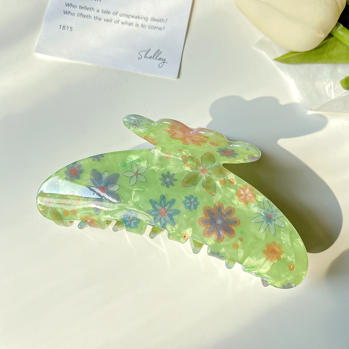Fleur flottante verte 11cm
