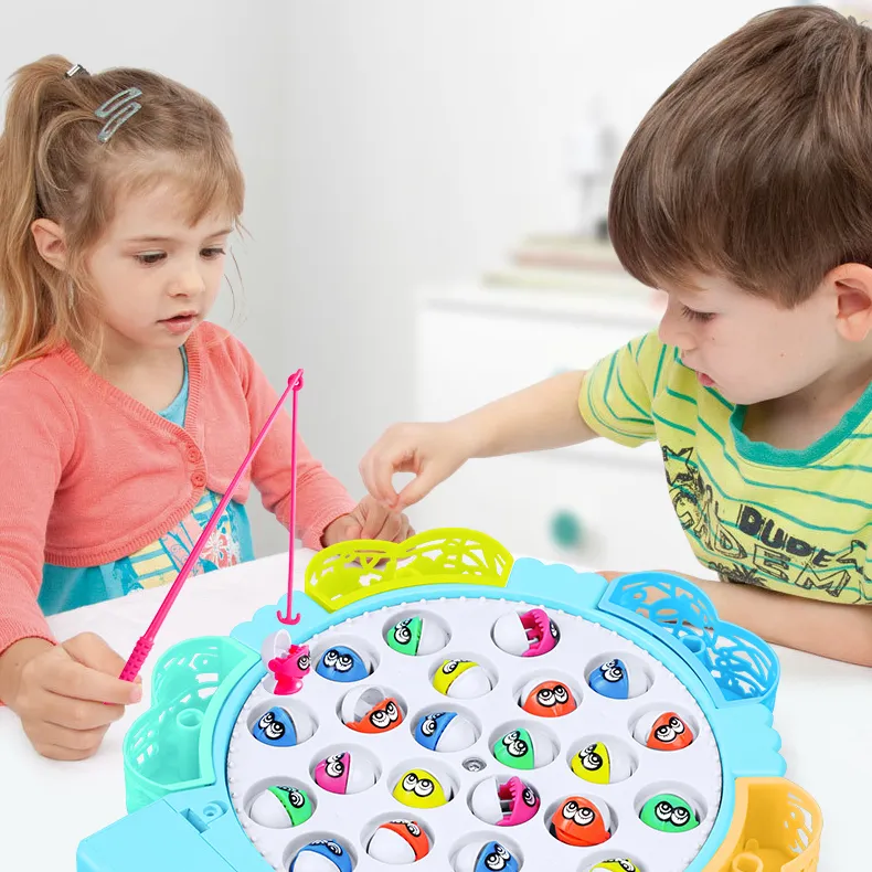 Giocattoli per bambini giochi da tavolo a batteria giocattolo interattivo per la pesca della famiglia ganci per pesci giocattolo in plastica per bambini