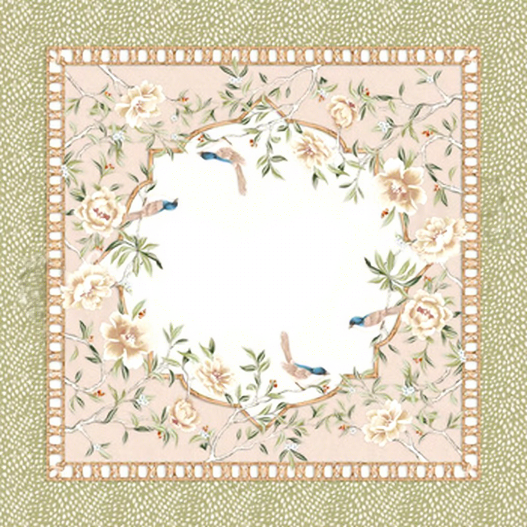 Fleur d'oiseau menthe pâle