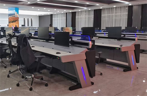 Consola de sala de control Multiconfiguración de monitor para estudio de estación de trabajo y oficina modernos - Product Image 6