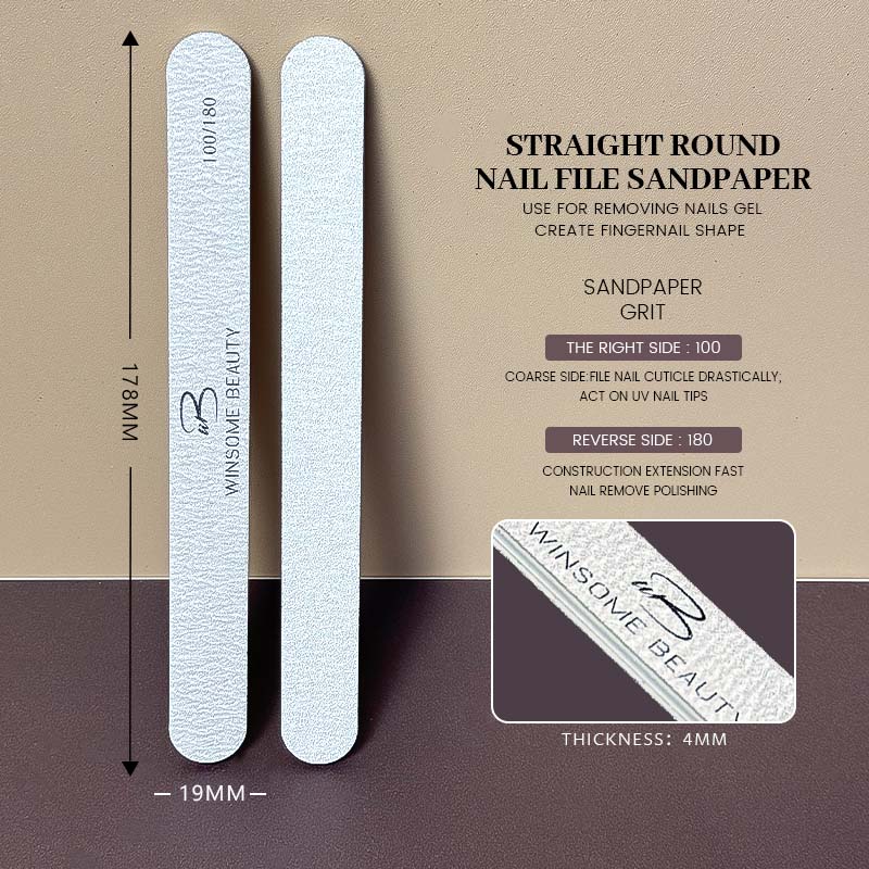 Straight Nail File ZEBRA 100/180Grit