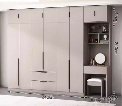Armoire + coiffeuse + armoire haute