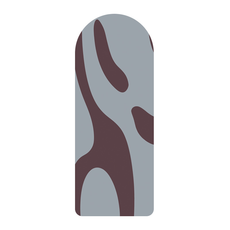 Tapis de yoga demi-cercle en daim-gris