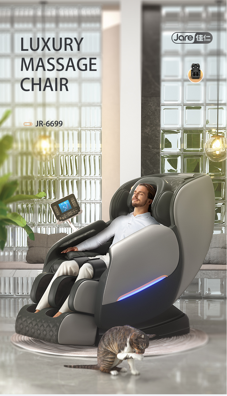 Jare 6699 Wholesale Vibration Zero Gravity Electric Heating Back Manipulator Roller Armchair Massage Chair