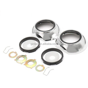 2.5 inç HID Xenon Bi Xenon projektör Lens güçlendirme araba Styling far DIY lamba için H1 ampul ile kefenlerle H4 H7 soket kiti - Product Image 6