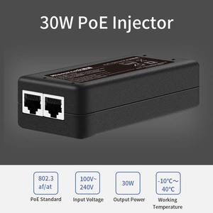 Adattatore iniettore Gigabit PoE, PoE + iniettore 30W 802.3af/a supporto-perfetto per telecamere IP, dispositivi di rete - Product Image 3