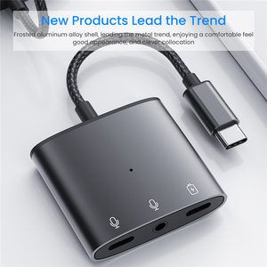 3 In 1 tip-c + 3.5mm ses + tip-c 60w hızlı şarj adaptörü Android telefon iyi satış - Product Image 5