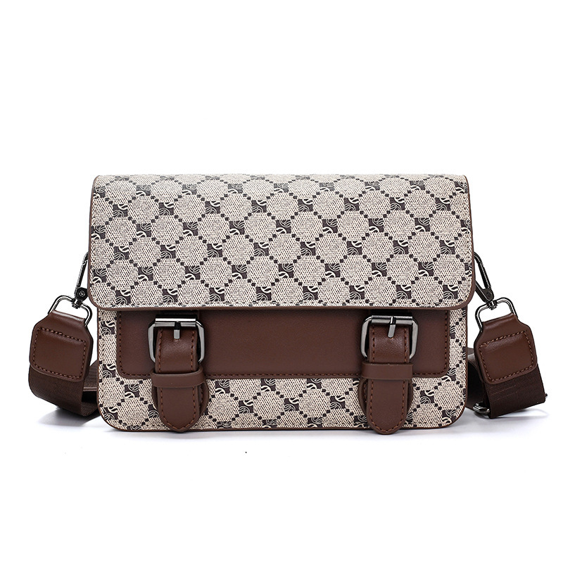 Brown shoulder strap