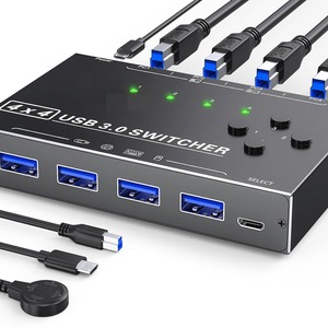 プリンターキーボードおよびマウス用の高品質4x4USB3.0共有4ポートHDMIKvmスイッチャー4入力4出力 - Product Image 1