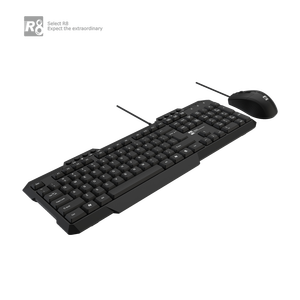 Combo de teclado y ratón con cable, venta al por mayor de fábrica, barato, con teclas Multimedia para PC, ordenador de escritorio, 2023 - Product Image 4