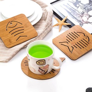 批发定制Logo竹质杯垫中空保温垫家用餐桌防烫保护 - Product Image 2