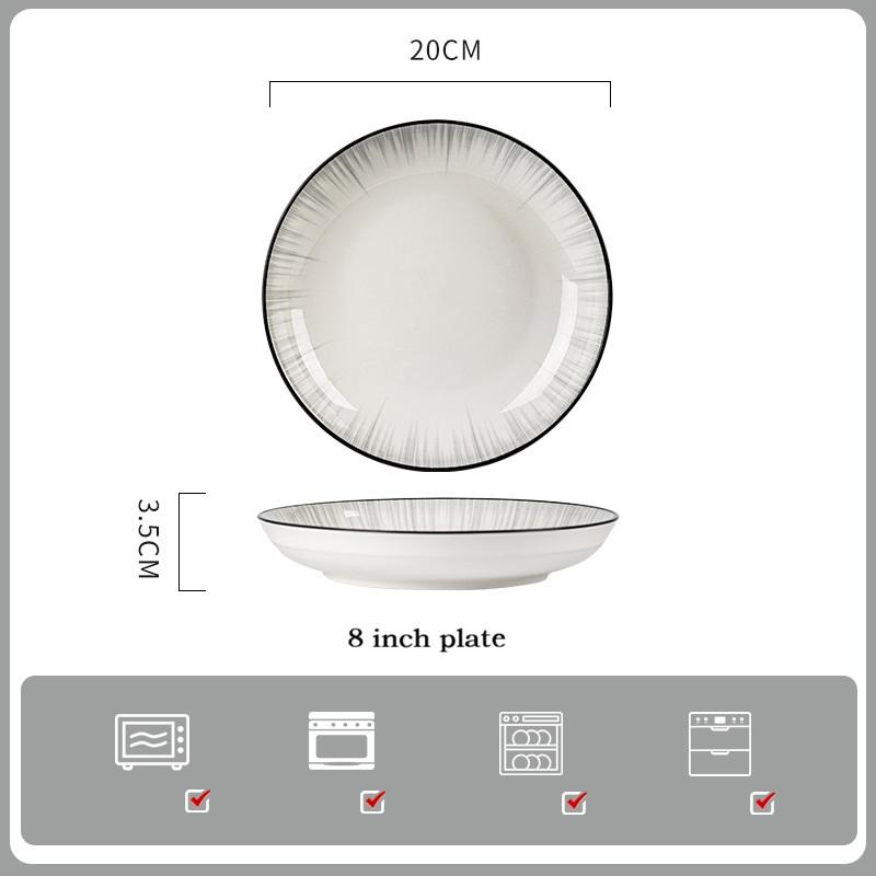 Assiette blanche de 8 pouces