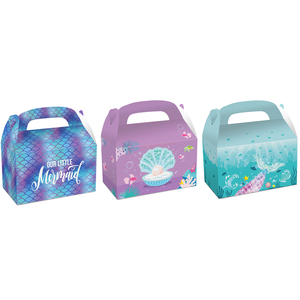 Huancai 12 cái ít Nàng Tiên Cá ủng hộ Đảng hộp giấy hộp quà tặng bánh Goodies kẹo điều trị hộp cho trẻ em sinh nhật bên Nguồn cung cấp - Product Image 6