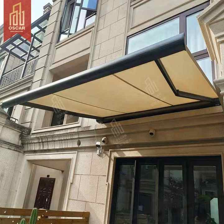 Automatic Cover Roof Awning Remote Control Led Light Outdoor Patio Garden Versatile Adjustable Shade Shelter Retractable Awning
