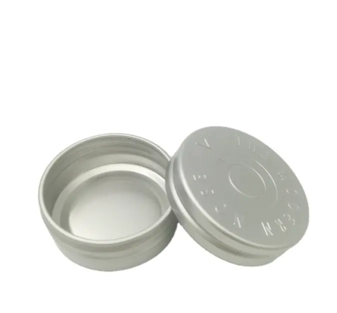 Contenedor de aluminio redondo personalizado, tarro de lata de crema, tarro deslizante de aluminio elegante de 10 gramos