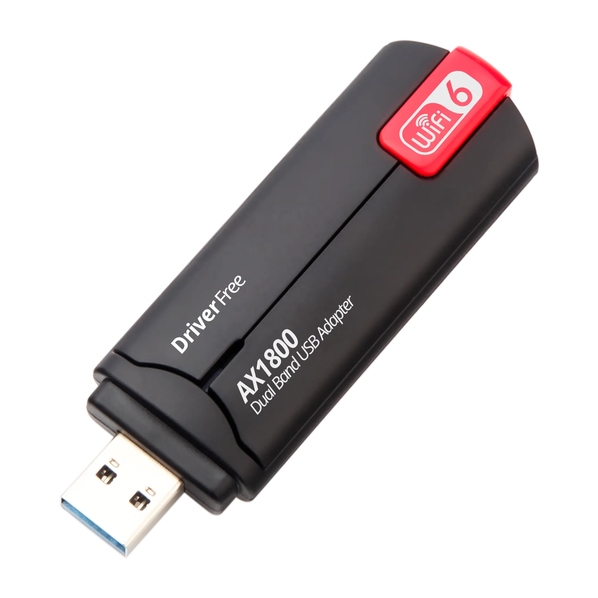 Adaptador WiFi 6 USB 3,0 Controlador gratuito AX1800 Adaptador de red USB inalámbrico Banda dual 5GHz/2,4 GHz Controlador gratuito