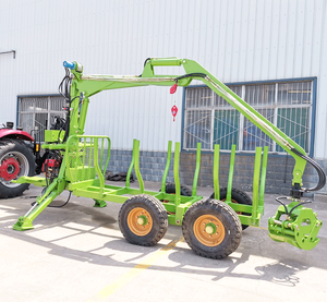 ATV Logs Trailer with Crane Transporting Logs <strong>and</strong> <strong>Timber</strong> - Product Image 2