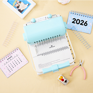 Rilegatrice Manuale da Tavolo A4 a Spirale Doppia 2:1 con Anelli in Plastica, Macchina per Rilegatura Economica - Product Image 3