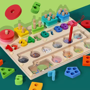 Montessori Children's Wooden Digital <strong>Shape</strong> Matching Juguetes Color <strong>Number</strong> <strong>Shape</strong> Sorter Cognitive Educational Toys for Kids CE