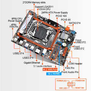 Placa base LGA2011-3 USB 3,0 NVME M.2 SSD, WIFI, compatible con DDR4 RAM Xeon E5 V3, procesador X99 D4 - Product Image 6