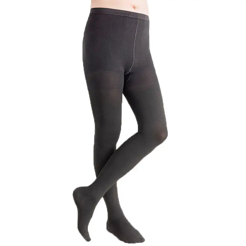 ถุงเท้ารัดกล้ามเนื้อ30-40mmhg สำหรับทุกฤดูกาลถุงน่องมีสีดำสีเบจ S-4XL ขนาดสำหรับเส้นเลือดขอด