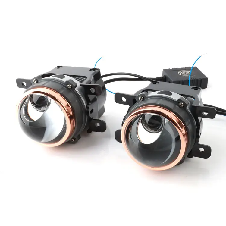 ไฟตัดหมอก LED หลอดไฟ LED Bi สำหรับรถยนต์โปรเจคเตอร์3.0นิ้วไฟตัดหมอกขับรถเลนส์โปรเจคเตอร์ LED