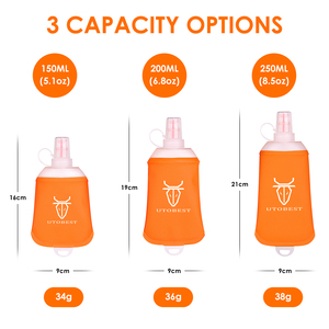 Utobest 250ml mềm TPU <span class=keywords><strong>Flask</strong></span> chạy nước chai nước <span class=keywords><strong>Flask</strong></span> Hydration flasks cho đi bộ đường dài cắm trại chạy du lịch vv - Product Image 3