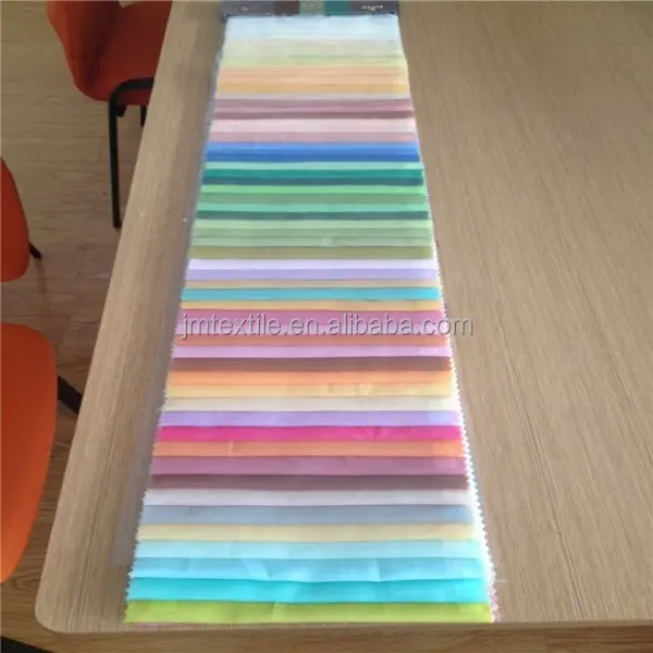 ready to made cheap colorful color voile fabric in stock for curtain wedding fabric