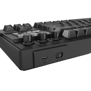 Junta Teclado mecánico K1 Pro - 6 Teclas macro LCD, 3 perillas programables, RGB diseñado para edición de video y control de línea de tiempo - Product Image 5