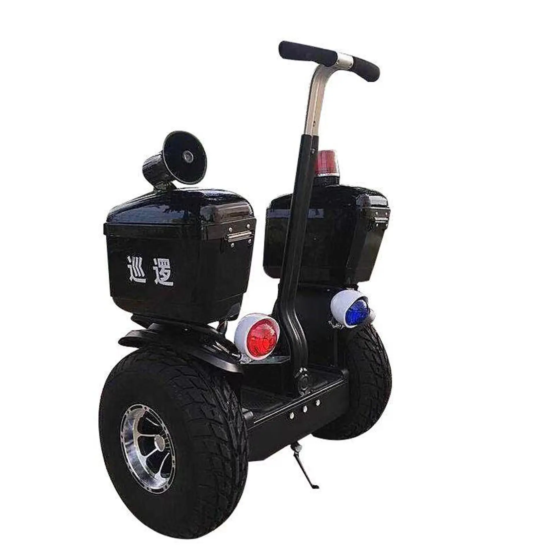 Scooter électrique de patrouille de garde de sécurité de bonne qualité scooter électrique d'auto-équilibrage d'adulte de longue portée avec la poignée avec la poignée
