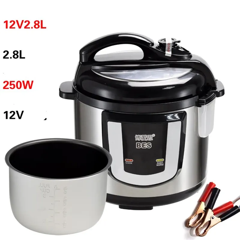 Panela de pressão elétrica 24v dc, 2.8l para caminhão/alimentado por bateria