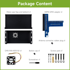 CM5-IO-BOARD-CASE-A Waves hare Metall gehäuse für Raspberry Pi Official Compute Module 5 IO-Platine wird mit Lüfter geliefert - Product Image 6