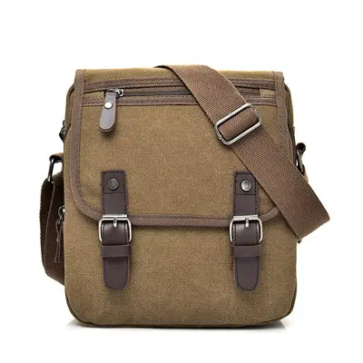 Small Shoulder Mini Messenger Bag for Cell Phone, Portable mobile phone coin bag Small Canvas Crossbody Bag for Men