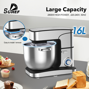 Thương mại 16L điện đứng máy trộn thực phẩm hiển thị kỹ thuật số thiết bị nhà bếp với bột móc để trộn bột bột bánh pizza batters - Product Image 2