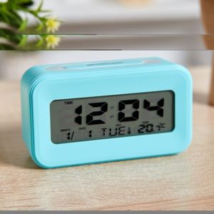 Pantalla de retroiluminación LED de 8 pulgadas de alta calidad, relojes de mesa inteligentes, reloj despertador Digital, luz nocturna, lectura de temperatura y humedad, Oficina - Product Image 6