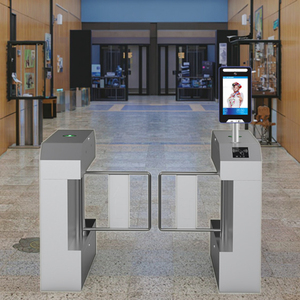 Stainless Steel Automatic Swing Barrier Gate for Buildings Offices Gyms <strong>Entry</strong> Access Control with Touch Screen Display - Product Image 1