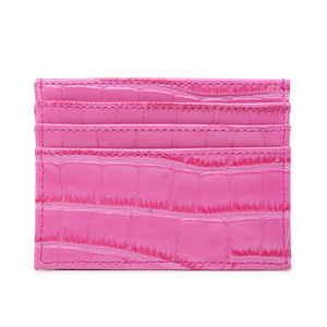 Nuevo diseño de avestruz/serpiente/patrón de cocodrilo PU tarjetero de cuero para mujer estuche delgado para tarjetas 6 ranuras para tarjetas billetera de bolsillo - Product Image 4